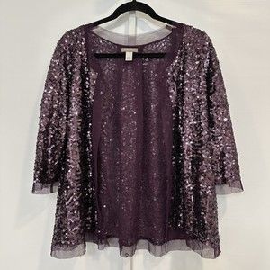 Nordstrom Signature Sequins Cardigan Purple Plum Wedding Taylor Swift Concert